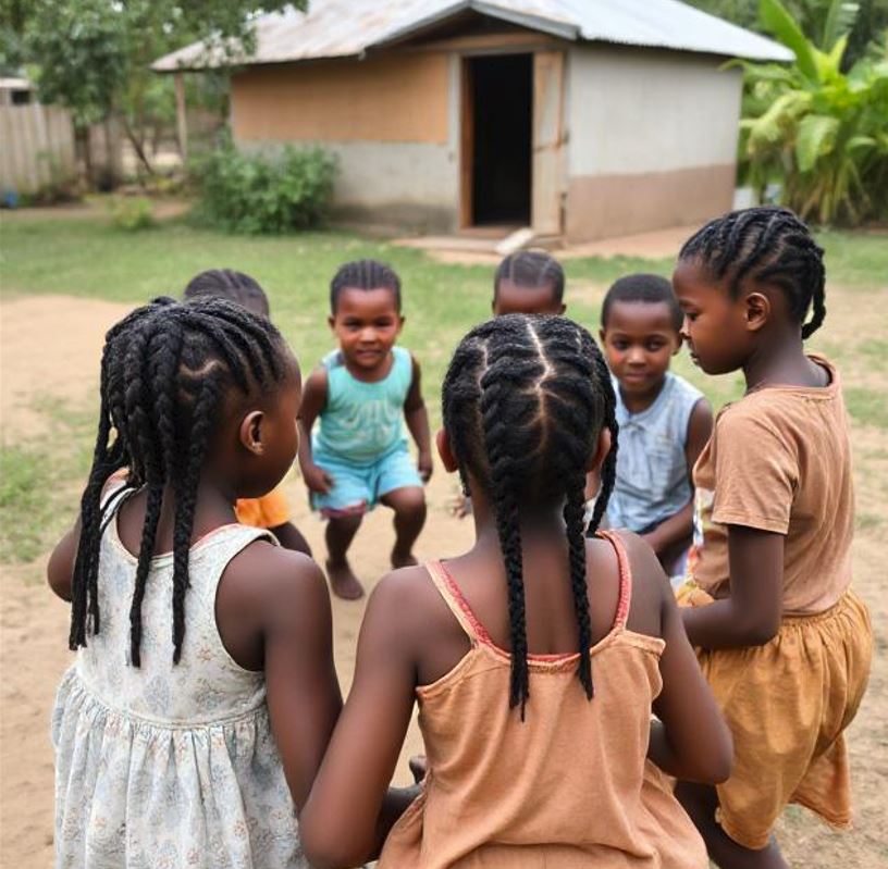Olden-Time Children Playing